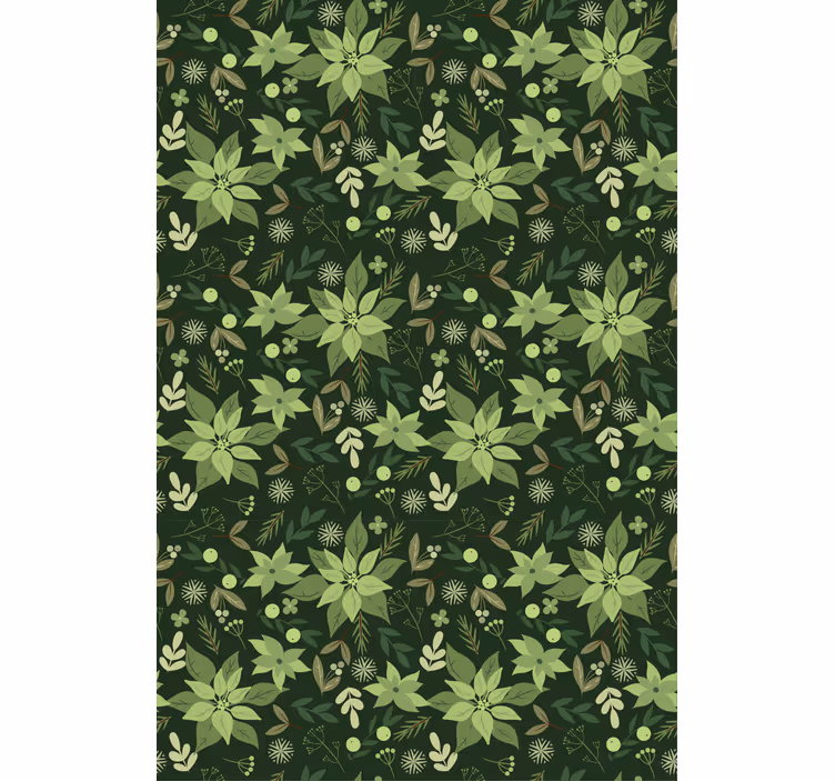 Lush Green Flora roller blind flowers - TenStickers
