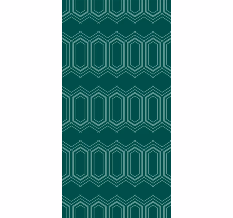 Green geometric pattern textured roller blind - TenStickers