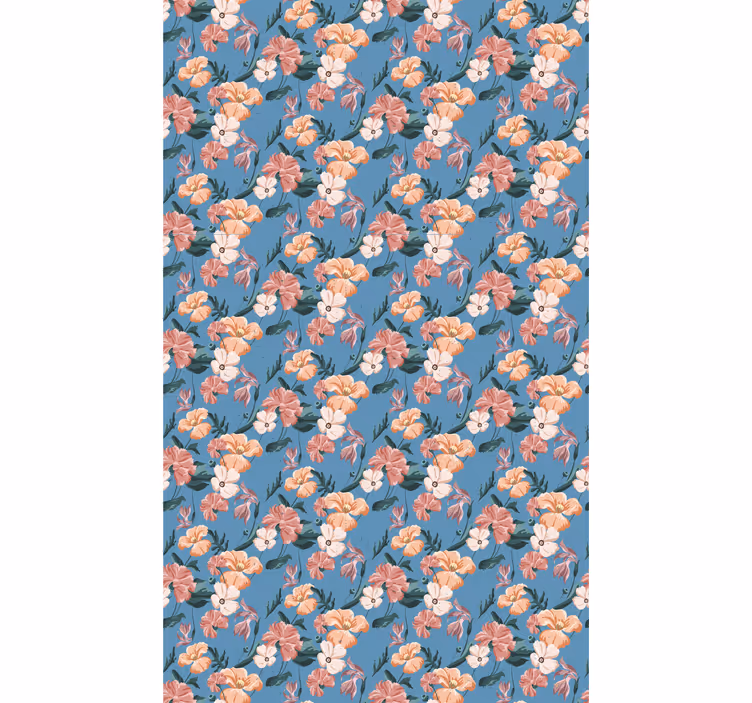 Floral Pattern Delight roller blind flowers - TenStickers