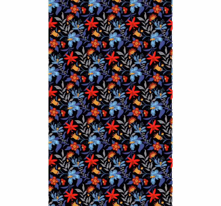 Multicolor Pattern roller blind flowers - TenStickers
