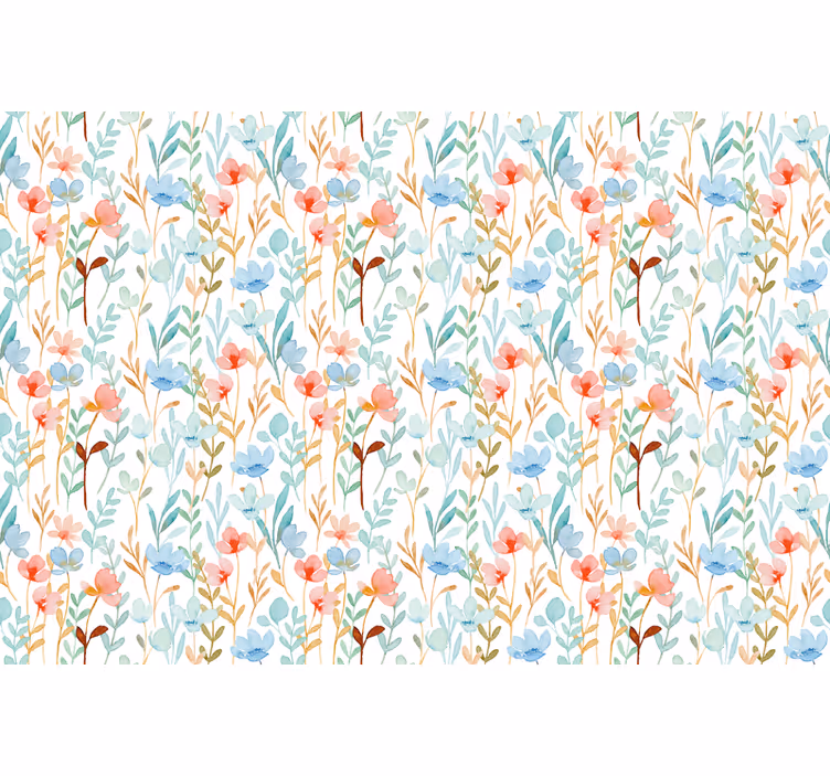 Delicate Botanical Theme roller blind flowers - TenStickers
