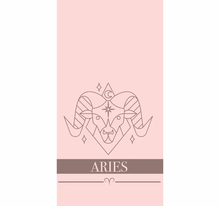 Aries zodiac symbol custom roller blind - TenStickers