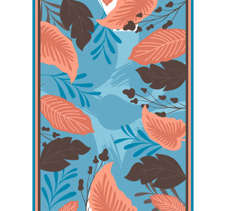 Leafy Floral Arrangement roller blind flowers - TenStickers