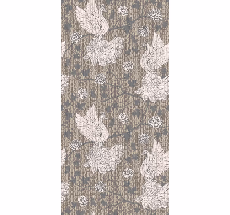 Swans beige design elegant roller blind - TenStickers