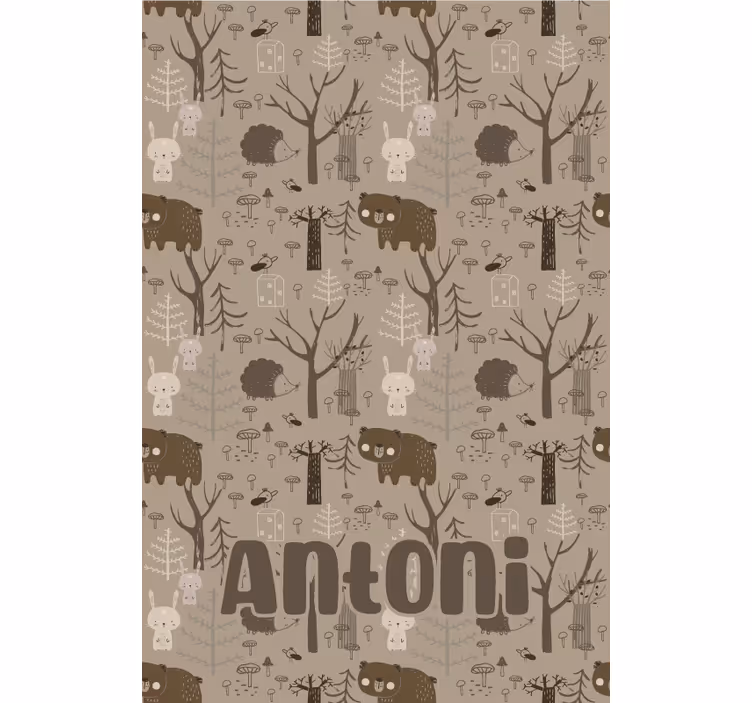 Forest animal theme kids roller blind - TenStickers