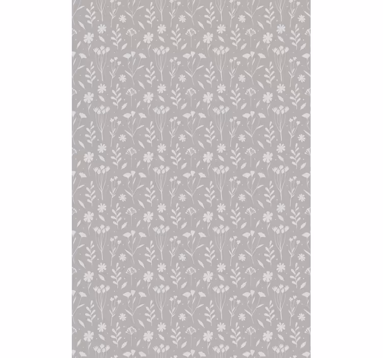 Grey gentle bloom roller blind flowers - TenStickers