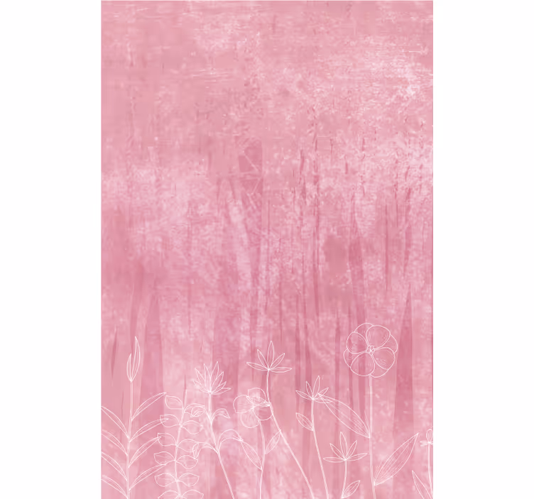 Floral silhouette design roller blind flowers - TenStickers