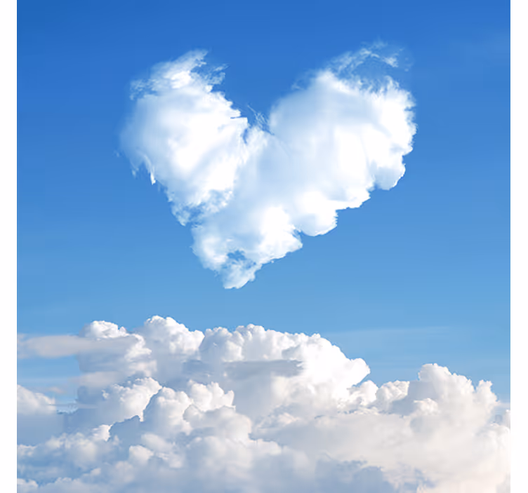 Heart shaped cloud romantic roller blind - TenStickers