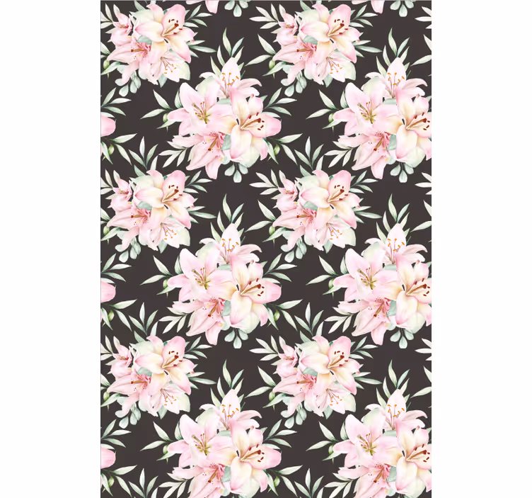 Lily pattern roller blind flowers - TenStickers