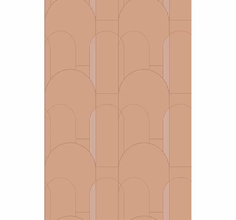 Terracotta geometric pattern roller blind - TenStickers