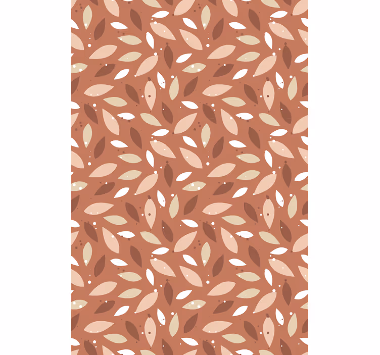 Leafy brown pattern roller blind flowers - TenStickers