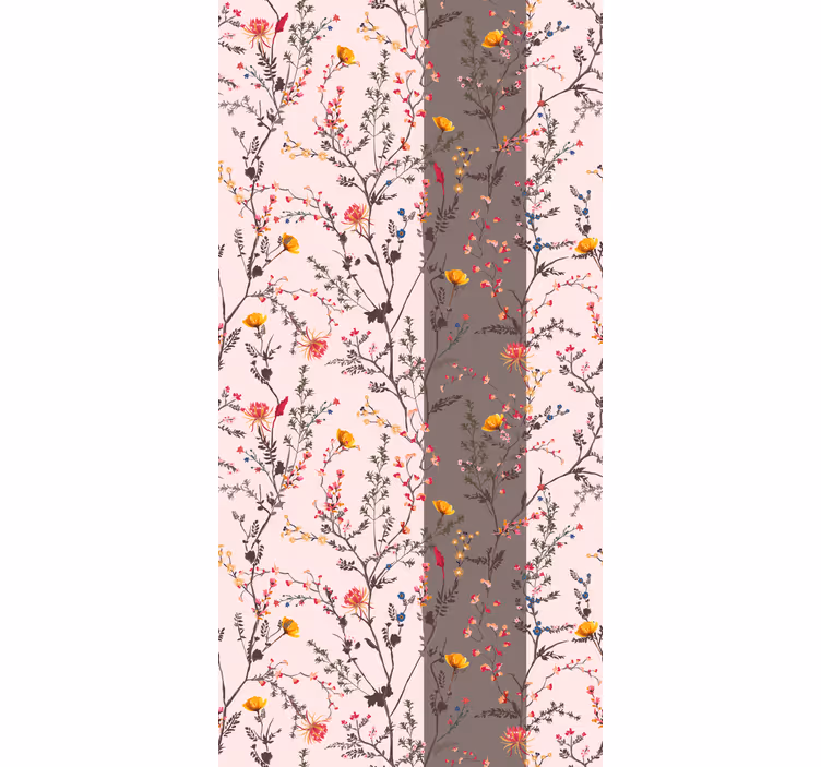 Elegant bird motif roller blind flowers - TenStickers