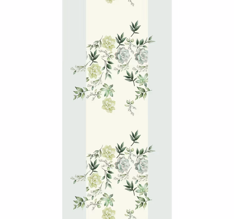 Floral greenery pattern elegant roller blind - TenStickers