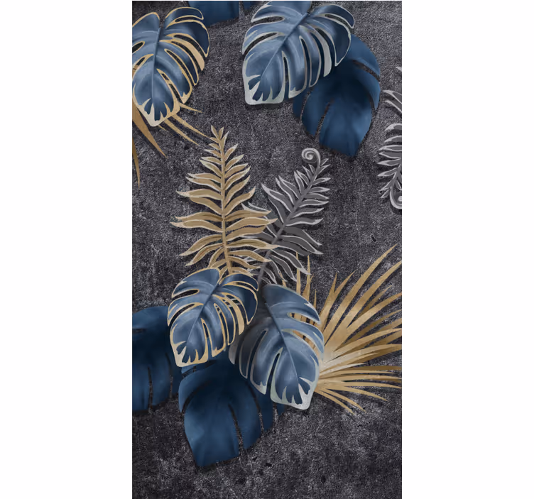 Tropical Foliage Arrangement roller blind flowers - TenStickers