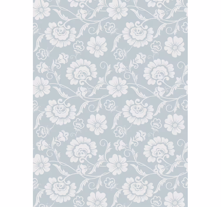 Grey motif sophistication floral roller blind - TenStickers