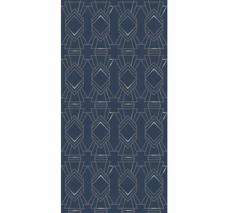 Blue geometric contemporary style blind - TenStickers