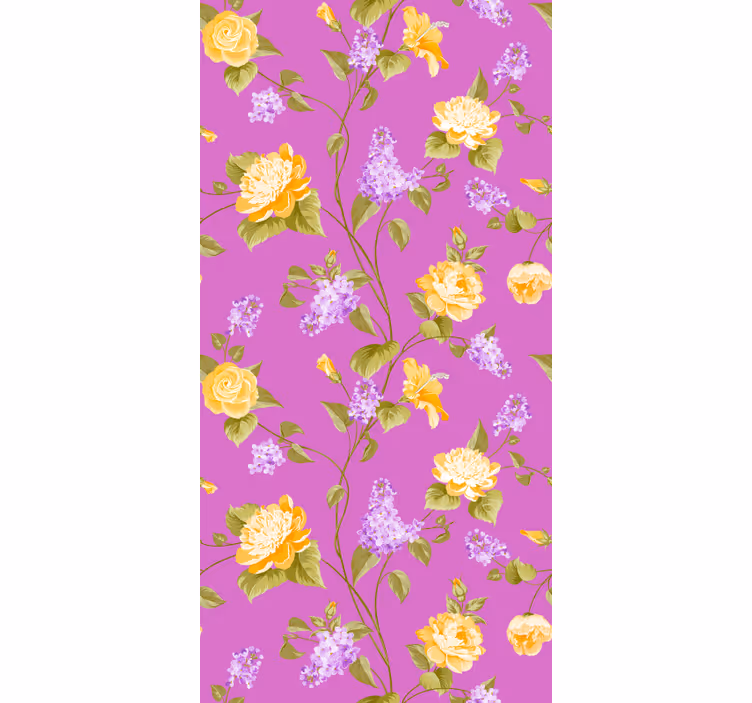 Floral Blossom Panes roller blind flowers - TenStickers