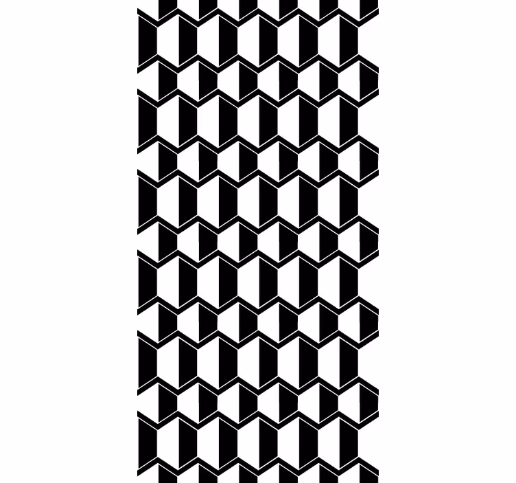 Geometric Monochrome Pattern modern roller blind - TenStickers