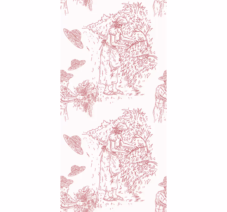 French vintage pattern in red Classic blind - TenStickers