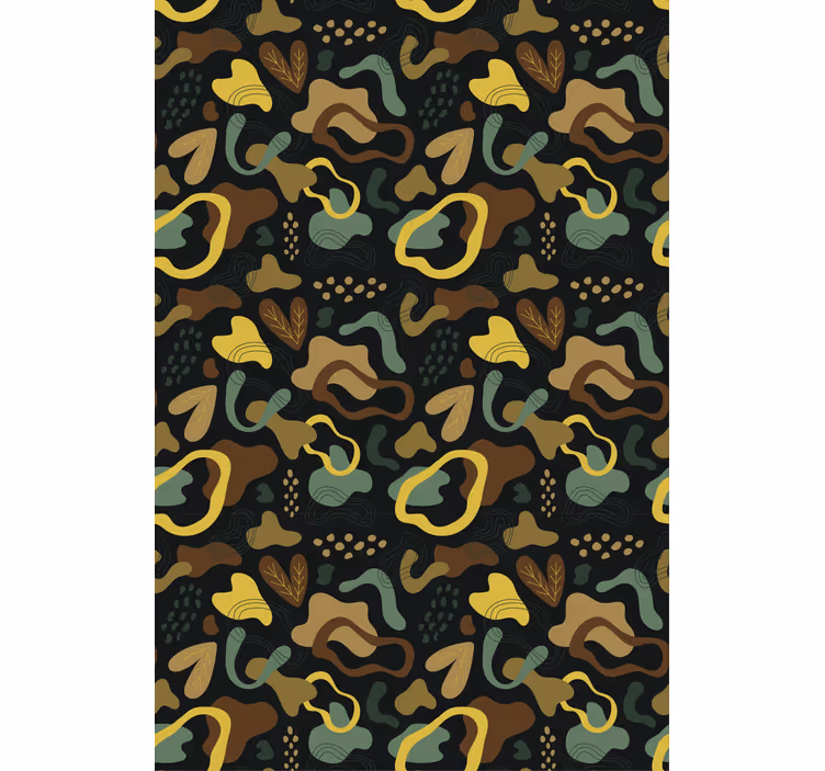 Abstract Leaf Shapes textured roller blind - TenStickers