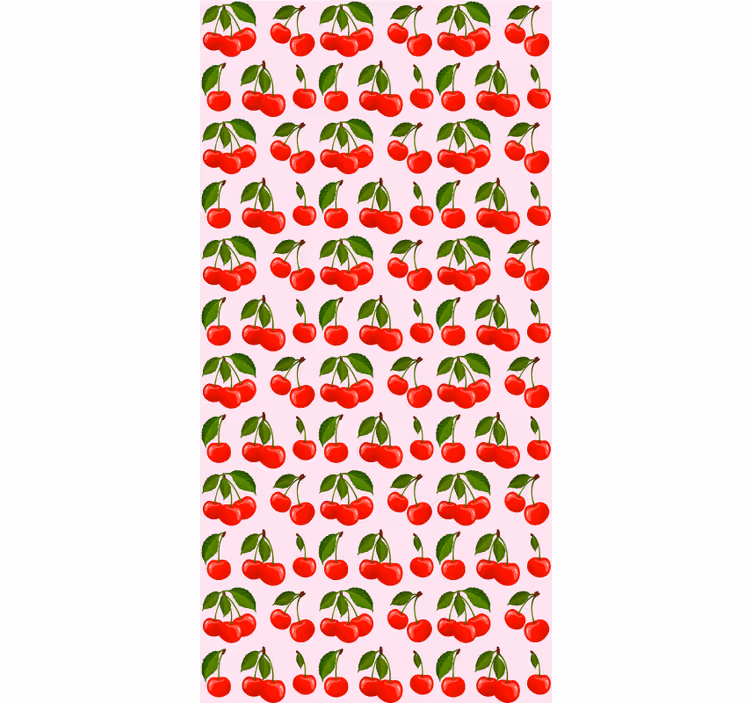 Red Cherry Pattern kitchen roller blind - TenStickers