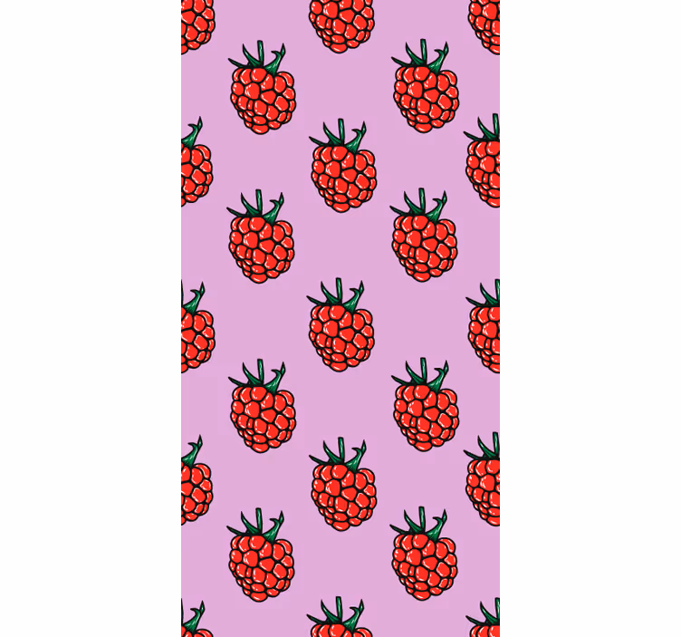 Raspberry Pattern roller blind fruits - TenStickers