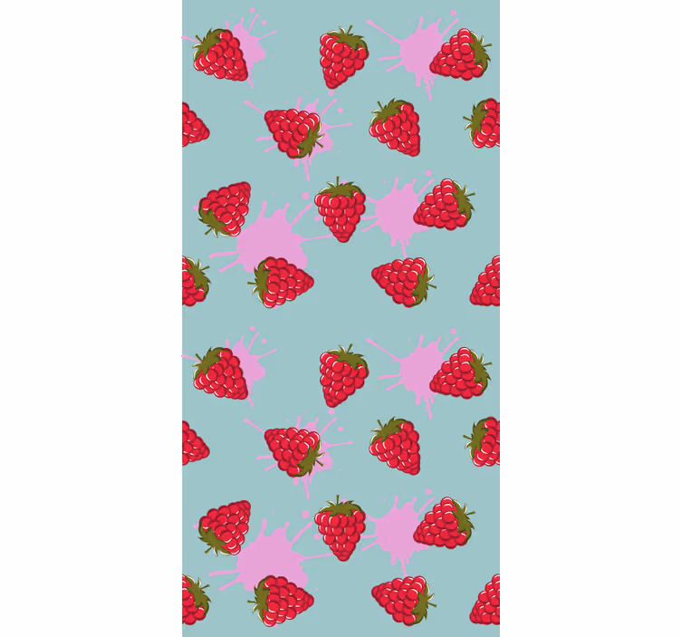 Strawberry splashes roller blind fruits - TenStickers