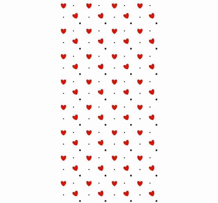 Heart Pattern Delight romantic roller blind - TenStickers
