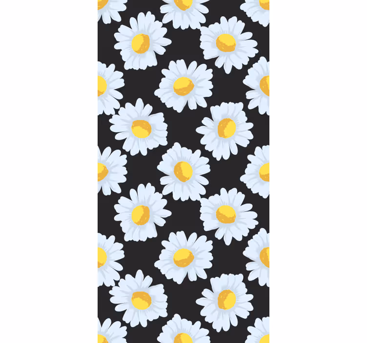 Daisy Flower Theme roller blind flowers - TenStickers