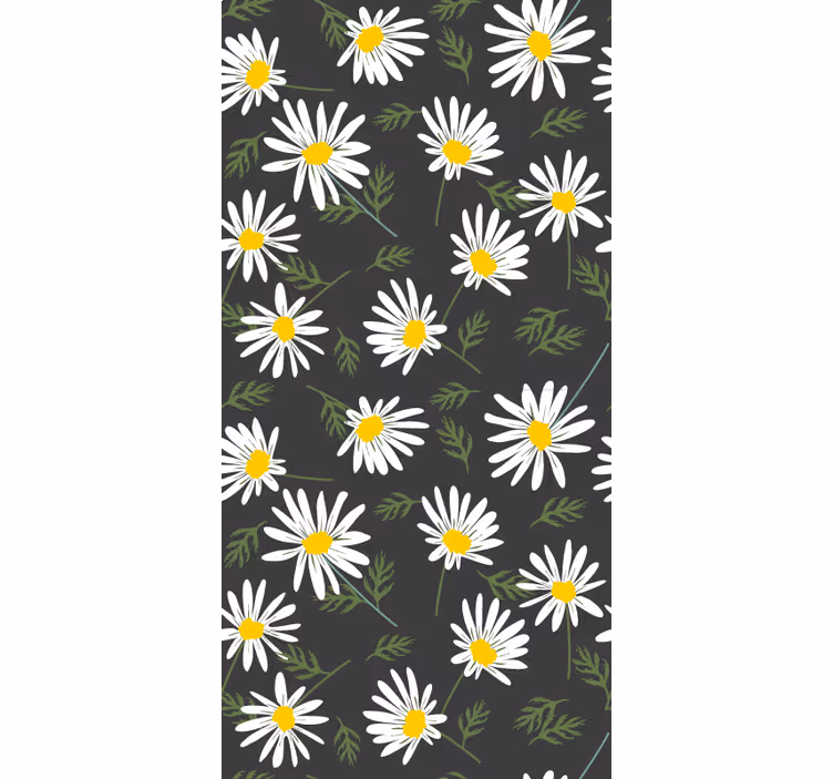 Daisy Floral Pattern roller blind flowers - TenStickers