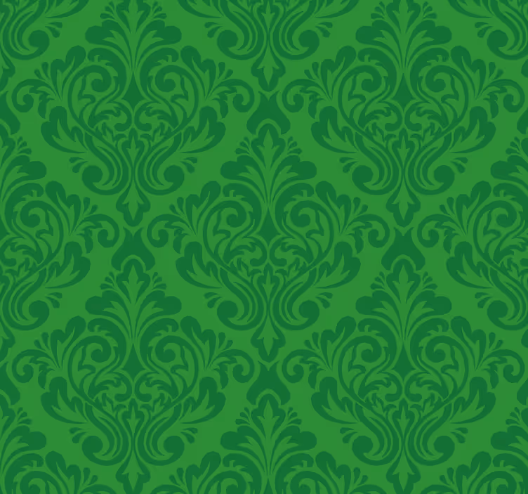 Floral Damask Green Pattern Blind - TenStickers