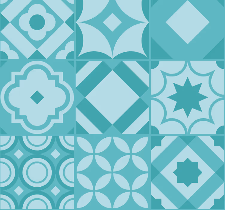 classic tiles Kitchen blind - TenStickers