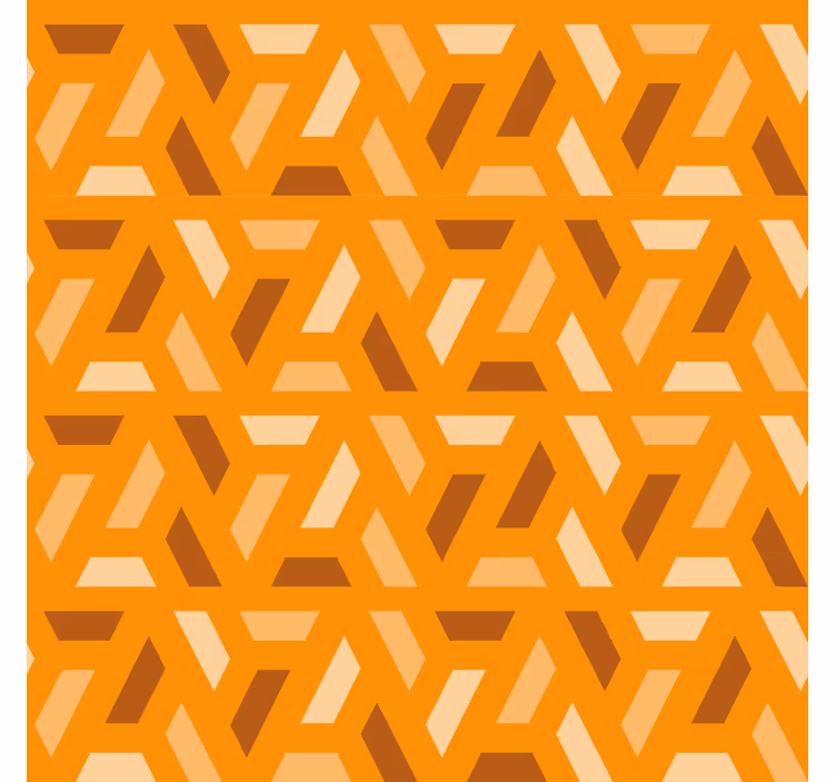 Geometric Orange Pattern Living Room Blind - TenStickers