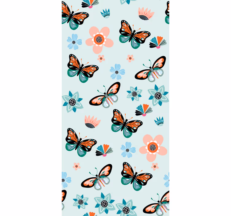 Butterflies and flowers Children's blind - TenStickers