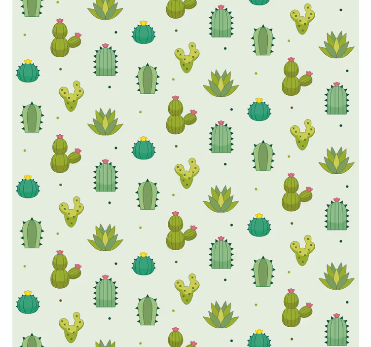 Green pattern cactus blind - TenStickers