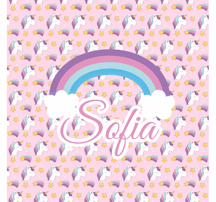 Unicorn pattern custom printed window roller blind - TenStickers