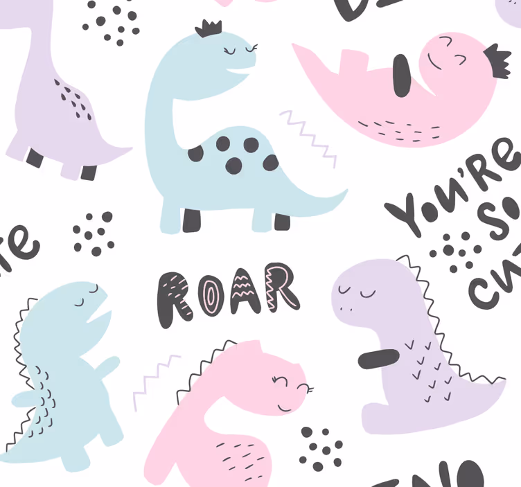 Princess dinosaur roller blind - TenStickers