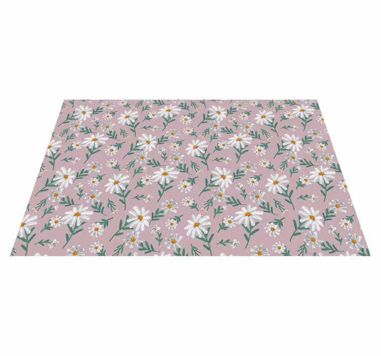 70's Daisy pink floral placemats - TenStickers