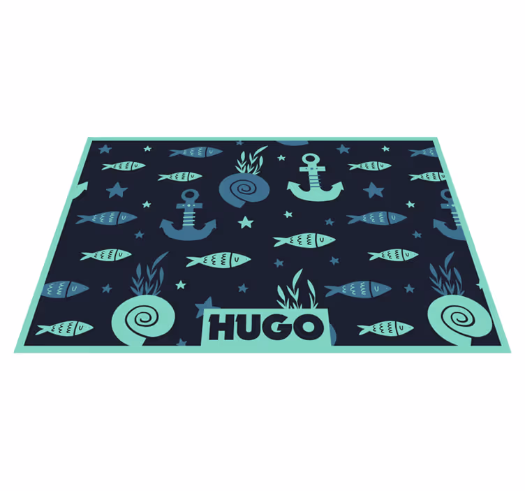 Fish and anchor under sea fish placemats - TenStickers