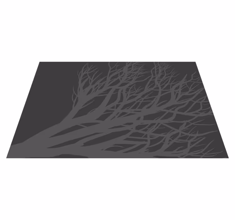 Elegant gray leaf elegant placemats - TenStickers