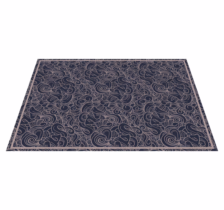 Swirling line patterns placemat - TenStickers