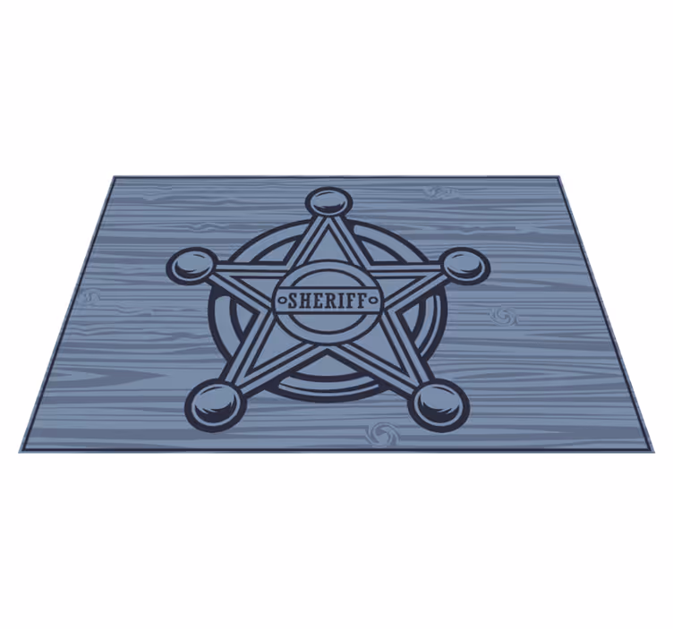 Customisable placemat sheriff star badge - TenStickers