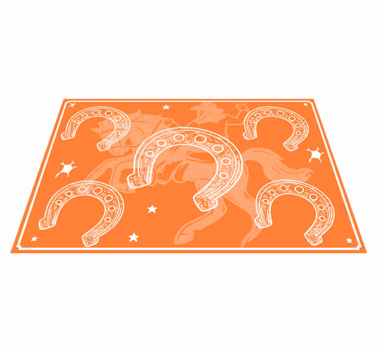 Original placemat with orange horseshoe design - TenStickers