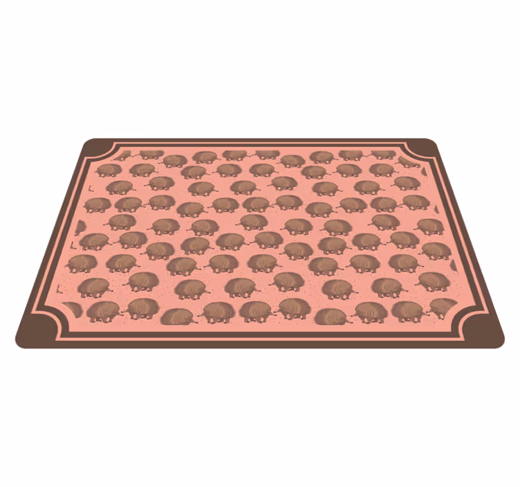 Original placemat with hedgehog pattern design - TenStickers