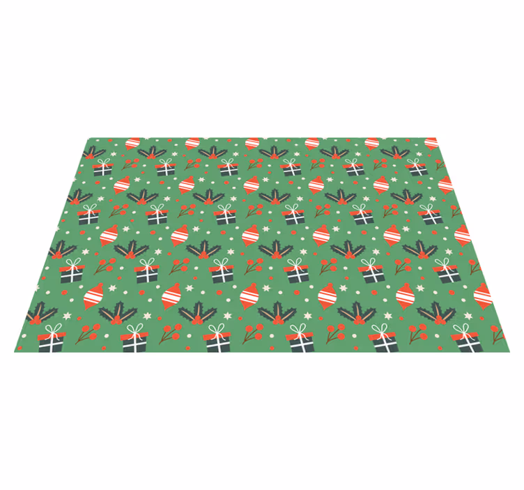 Christmas placemat with festive ornament design - TenStickers