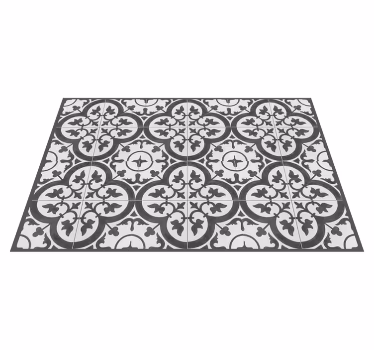 Grey tile pattern Vinyl placemats - TenStickers