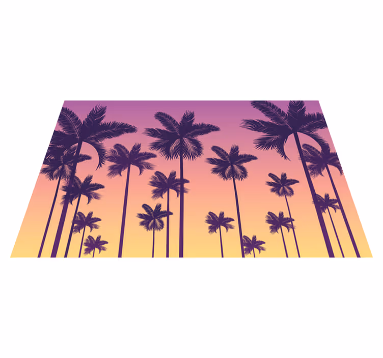 Original placemat palm tree sunset - TenStickers