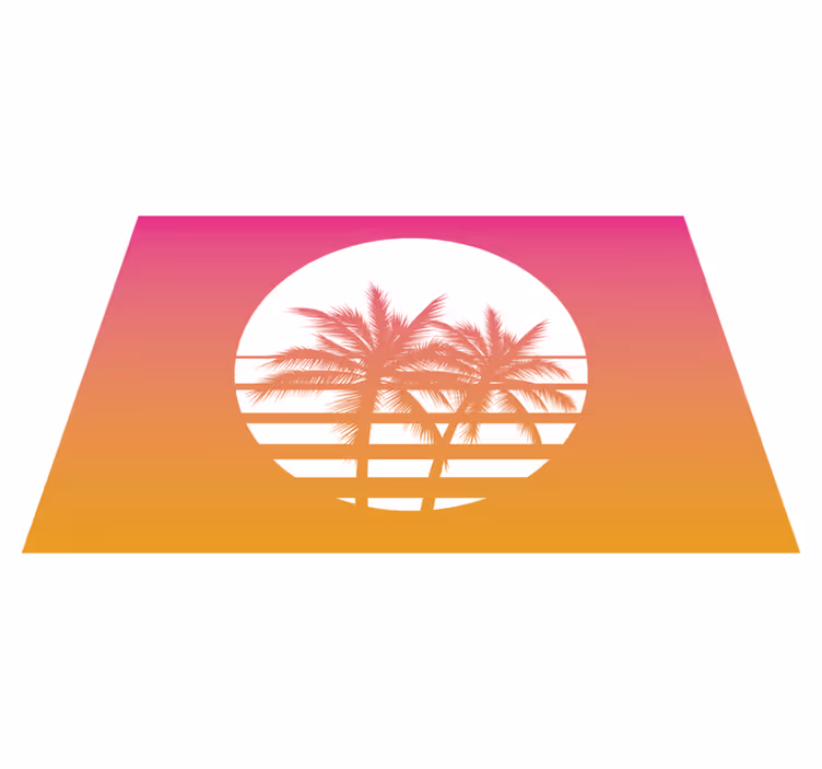 Original placemat palm tree twilight - TenStickers