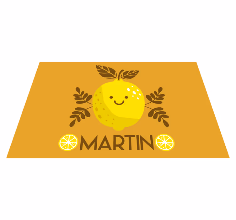 Children placemat happy lemon design - TenStickers