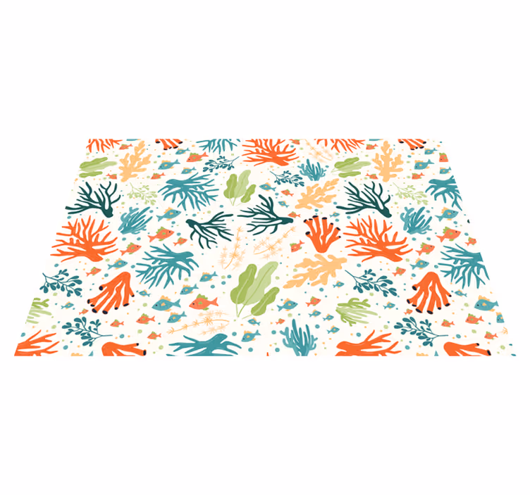 Original placemat vibrant coral design - TenStickers